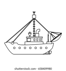 Fishing boat isolated