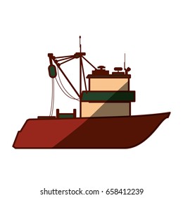 Fishing boat isolated