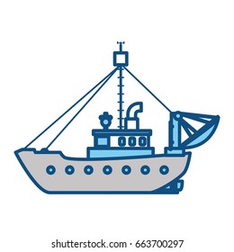 Fishing boat isolated