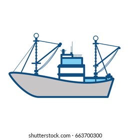 Fishing boat isolated