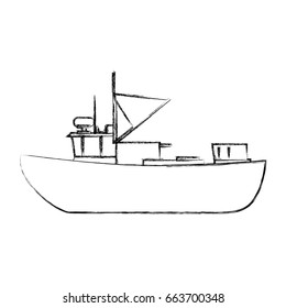 Fishing boat isolated