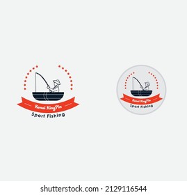 fishing boat logo vector file