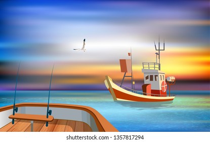 1,525 Fishing Trawlers Stock Vectors, Images & Vector Art | Shutterstock