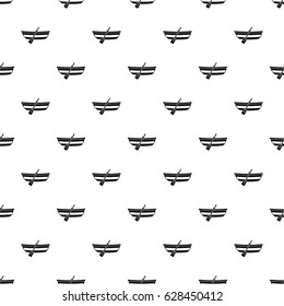 Fishing boat pattern seamless in simple style vector illustration