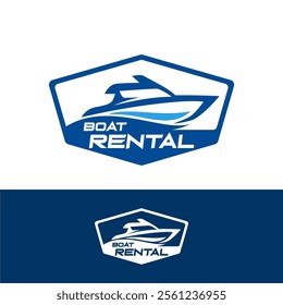 Fishing Boat Rental Logo Design Template Vector Graphic Branding