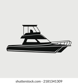 Fishing Boat Svg Printable Vector Design Stock Vector (Royalty Free ...