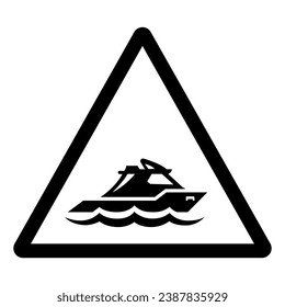 Fishing Boat Symbol Sign,Vector Illustration, Isolate On White Background Label. EPS10