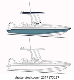 Fishing boat vector Art and graphics