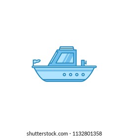 Fishing Boat Vector Icon