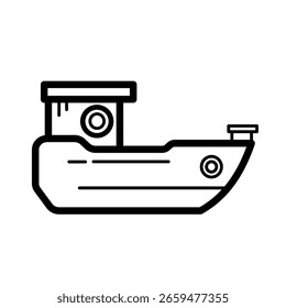 Barco de pesca - icono de Vector
