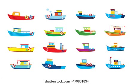 fishing boat vector illustration