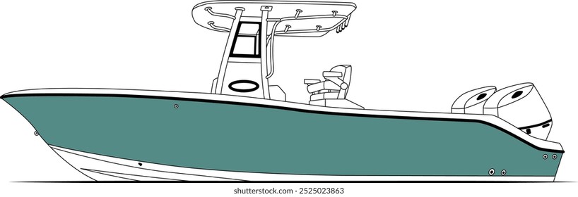 Fishing Boat Vector, Fishing Boat Images, Sport Fishing Boat Vector, Line Art, Vector Art, Flat Design, Fishing Illustration, Boat Vector, Silhouette Photo, Free Image Download