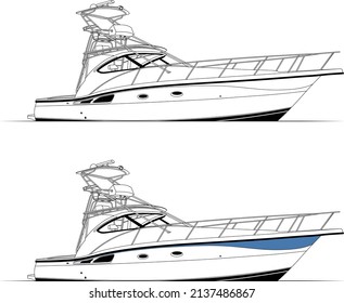 
Vektorgrafik-Illustration für Fischereifahrzeuge