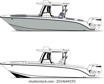 Fishing boat vectors, line art illustrations, sport fishing boat vectors, fisherman vectors, graphics, and graphic art are available royalty-free for download, sport fishing, waves vector