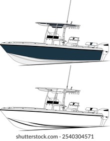 fishing boat vectors, line art illustrations, sport fishing boat vectors, fisherman vectors, graphics, and graphic art are available royalty-free for download