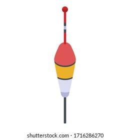 Fishing bobber icon. Isometric of fishing bobber vector icon for web design isolated on white background