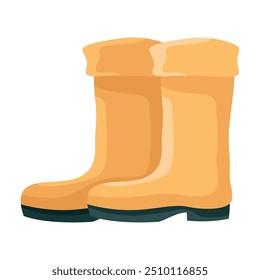Equipo de botas de pesca Vector aislado