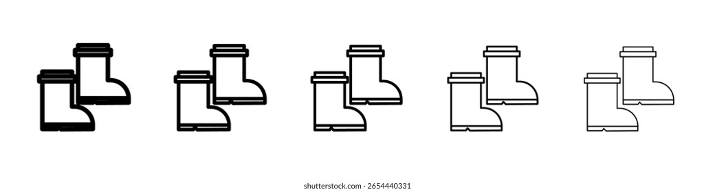 Angelschuhe Symbol flache Illustration Set Logo