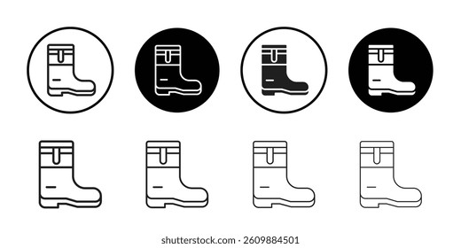 Fishing boots icon Simple thin outline