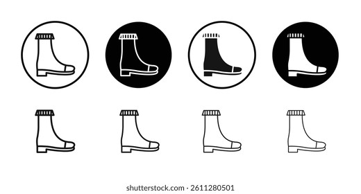 Fishing boots icon Thin line art collection