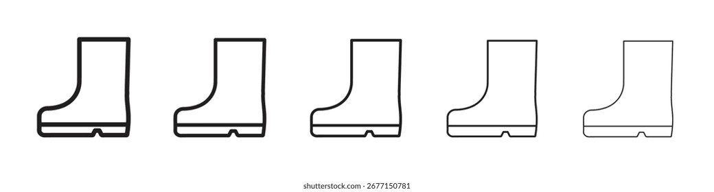 Ilustración vectorial del icono de las botas de pesca aislada