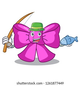 Fishing bow tie in character design trendy
