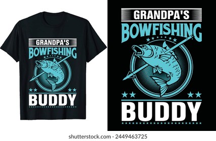 Fishing bowFishing t-shirt design or bowFishing t-shirt or river fishing t shirt graphic, fishing vector, fishing poster, river t shirt design 
