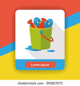 fishing box flat icon