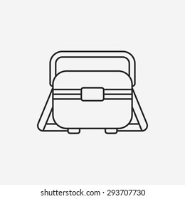 fishing box line icon