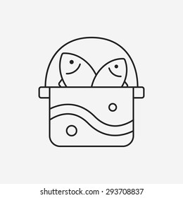 fishing box line icon