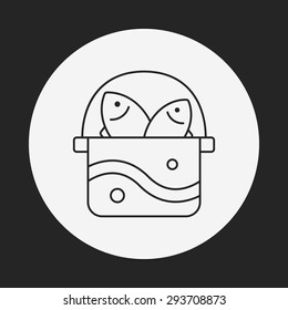 fishing box line icon