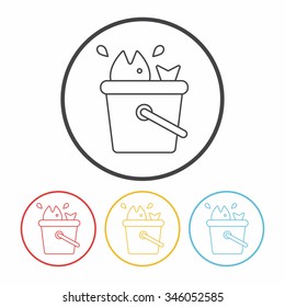 fishing box line icon