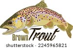 Fishing Brown Trout River Monster
