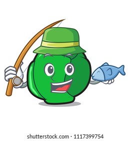 Fishing brussels mascot cartoon style