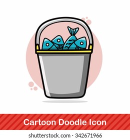 Fishing bucket doodle