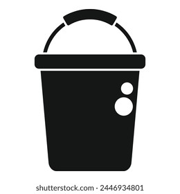 Fishing bucket icon simple vector. Wintry season day. Bait people sport