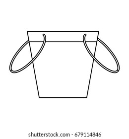 Fishing bucket isolated