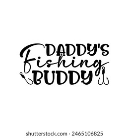 Papi’s Fishing Buddy, Día del Padre Camiseta, tipografía camisa de pesca, Ilustraciones vectoriales, diseño de camiseta de pesca, Regalos de pesca divertidos Día del Padre Camiseta de diseño, archivo de corte para Cricut. 