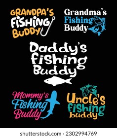 Fishing Buddy T shirt Design Bundle, Quotes about Fishing, Fishing T shirt, Fishing typography T shirt design Collection