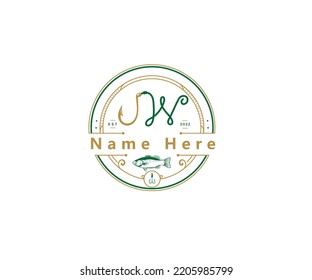 Vector de diseño del logotipo de la empresa pesquera 