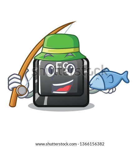 Fishing button f9 in the character shape