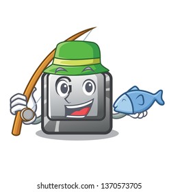 Fishing button G in the character shape