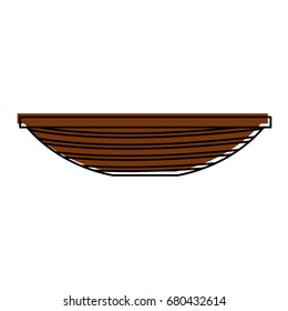 Fishing canoe isolated icon