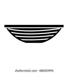 Fishing canoe isolated icon