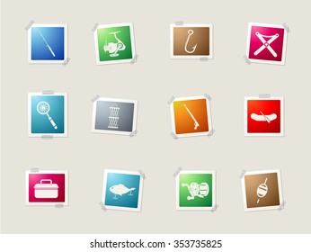 Fishing card icons for web