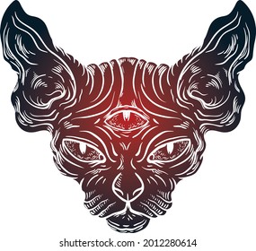 Fishing cat face vector art 