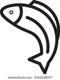 Fishing Catch Fish Outline Icon