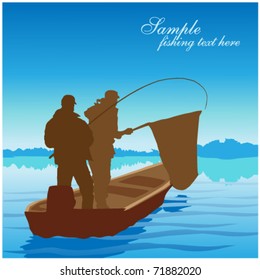 fishing catch on the lake