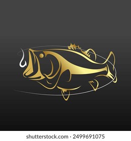 Fishing championship logo vector illustration