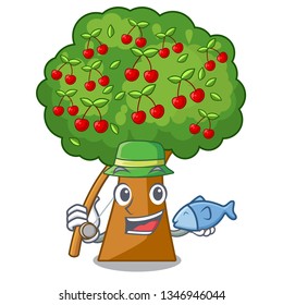 Fishing cherry tree toys in character shape